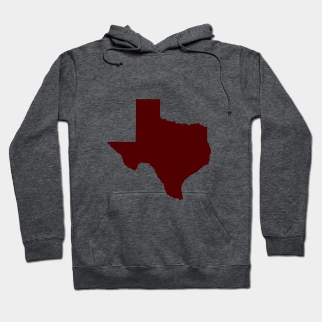 Maroon Texas Hoodie by AdventureFinder